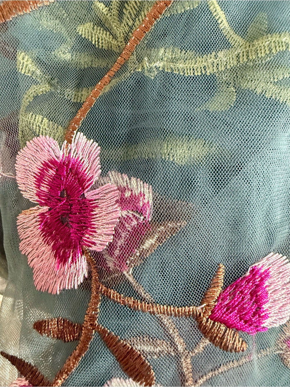 Blueoxy embroidered sheer floral dress size M/L - Picture 12 of 16